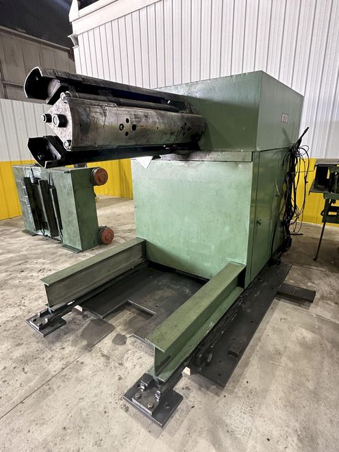 20,000 LB X 48" RED BUD RBI MODEL #RM48-20S COIL REEL UNCOILER & CAR: STOCK #19764