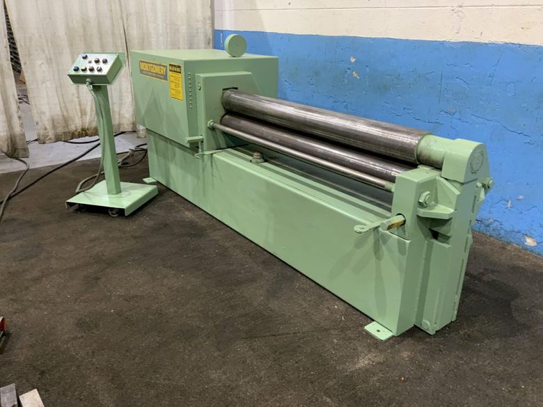 5' X 1/4" MONTGOMERY MODEL #6018H HYDRAULIC PLATE BENDING ROLLS:  STOCK #80370