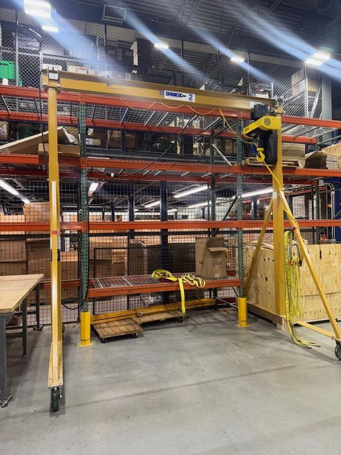 Spanco 2-Ton E-Series  Adjustable Steel Gantry Crane w/R&M 2-Ton Hoist