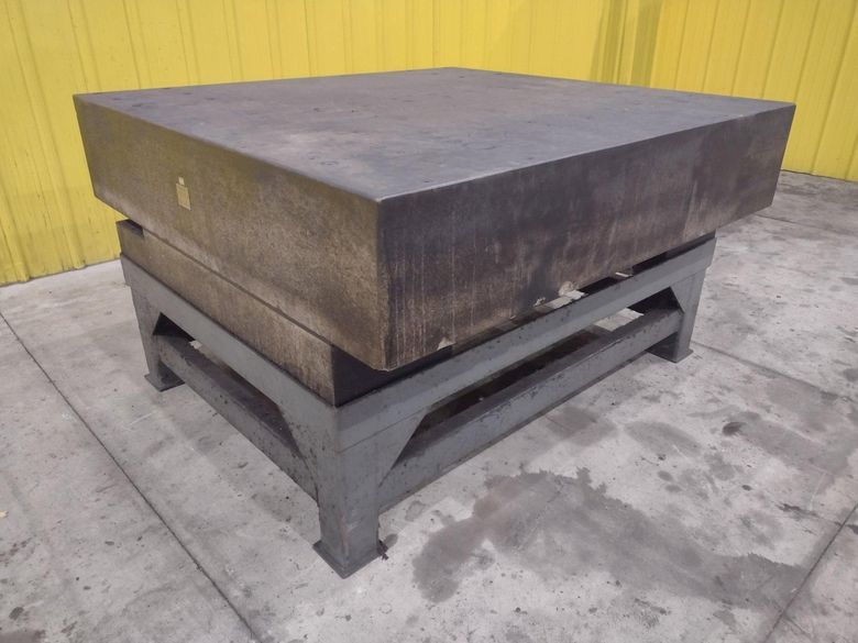 60" X 56" X 12" STARRETT GRANITE SURFACE PRECISION INSPECTION PLATE TABLE: STOCK #22444