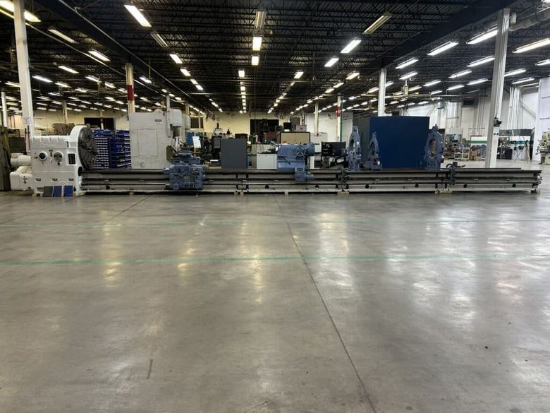 Skoda SRM 125/12-75 49″ x 480″ Heavy Duty Engine Lathe, 40′ Turning Length