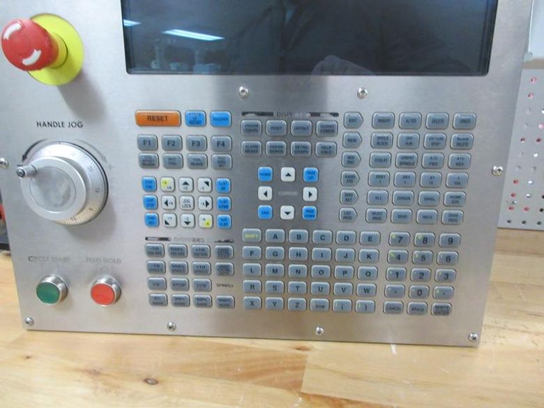 Used Haas 32-6027 FRONT PANEL ASSY MILL STORAGE CABINET W/ LCD DISPLAY