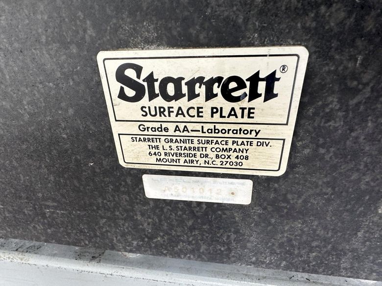 24" X 36" STARRETT GRADE AA GRANITE PLATE: STOCK #77068