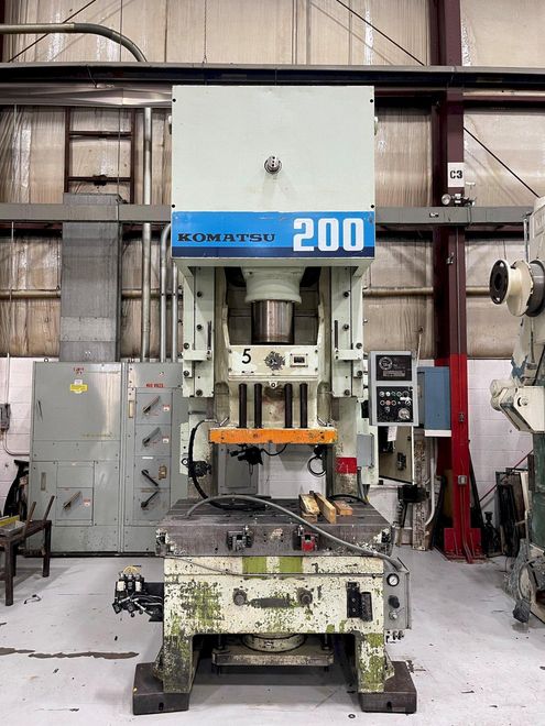 200 ton Komatsu Single Point Gap Press #OBS200-3, New 1990