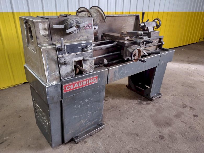 13" X 24" CLAUSING  MODEL #1300 ENGINE LATHE, 1.75" HOLE: STOCK #19261