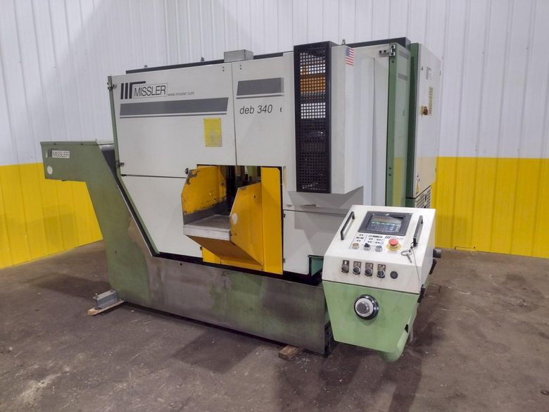 13.4" X 13.4" MISSLER MODEL #DEB-340-CE AUTOMATIC HORIZONTAL BANDSAW, NEW 2000: STOCK #19627