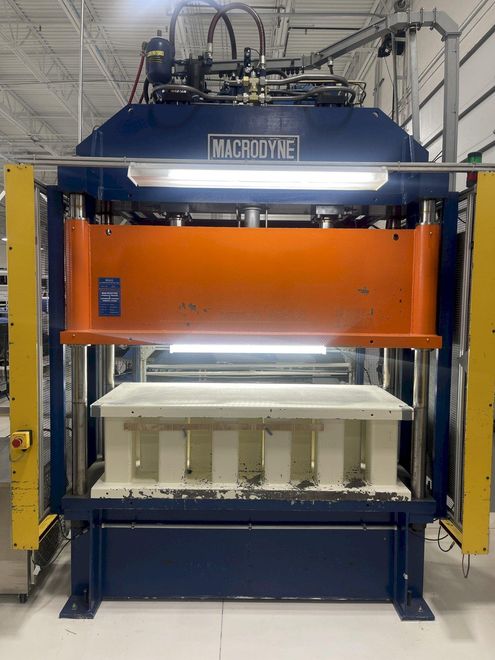 50 ton Macrodyne Model MPZ-50 4-Post Used Hydraulic Press For Sale, Year 2008