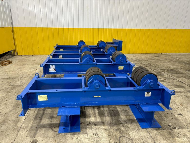 40 TON (80,000 LBS) WELD-WIRE MODEL #WWR-20 POWERED TANK TURNING ROLLS, 1 DRIVE & 3 IDLERS: STOC
