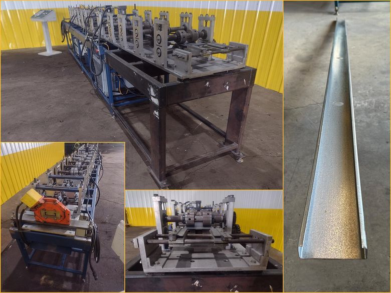 12 STAND X 10" KNUDSON MODEL #KS-2468 STUD & TRACK FRAMING ROLLFORMER, WITH AMS CONTROLS: STOCK