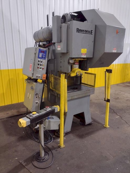 70 TON ROUSSELLE MODEL #G1-70 GAP FRAME STAMPING PRESS 4" STROKE: STOCK #19518