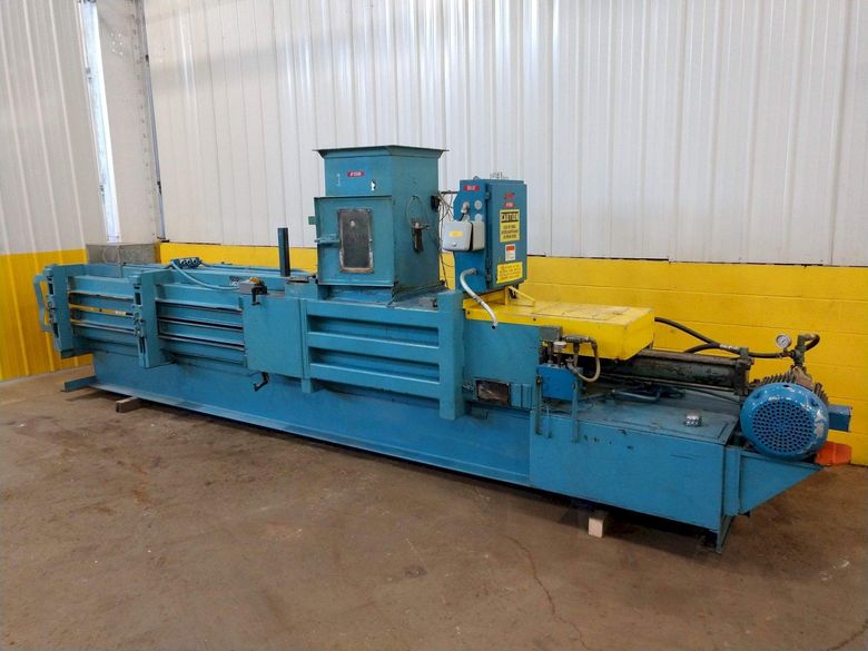 15" X 15" X 15 HP MAREN MODEL #111-297 HYDRAULIC HORIZONTAL AUTOMATIC CONTINUOUS BALER: STOCK #1