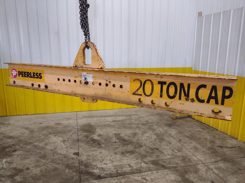 40,000 LBS (20 TON) X 10' PEERLESS CRANE SPREADER BAR LIFTING BEAM: STOCK #22643