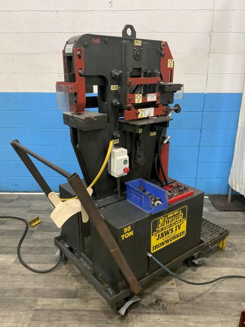 50 TON EDWARDS JAWS IV HYDRAULIC IRONWORKER: STOCK #80758