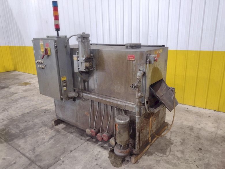 16" FOURWAY MODEL #B-100 AUGER BARREL TYPE ROTARY DRUM HEATED PARTS WASHER: STOCK #23371