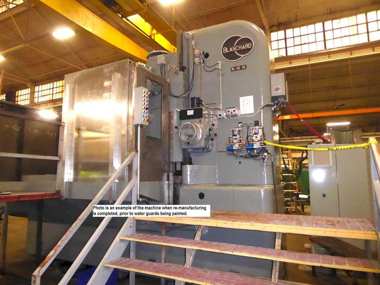 Blanchard #48HD-96, 96" Geared Head Vertical Spindle Rotary Surface Grinder, 250 HP, Re-manufact
