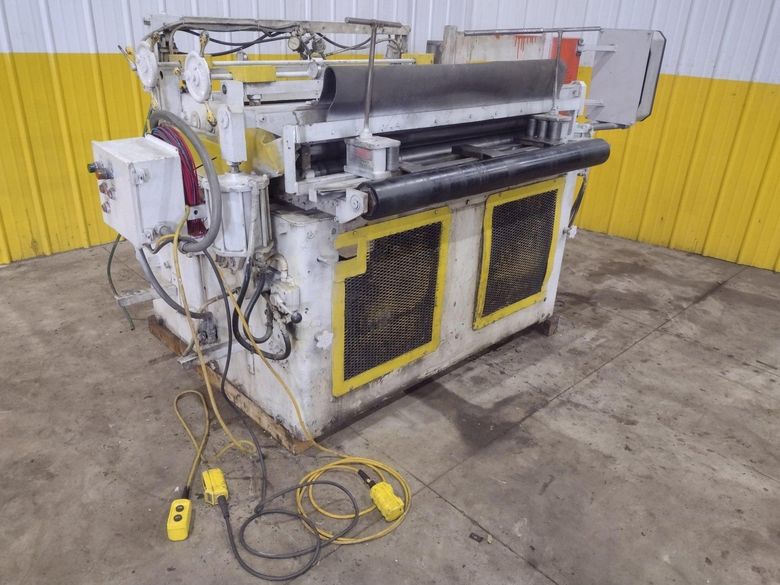 48" x 14 GA ROWE 7 ROLL POWERED COIL STRAIGHTENER: STOCK #22749