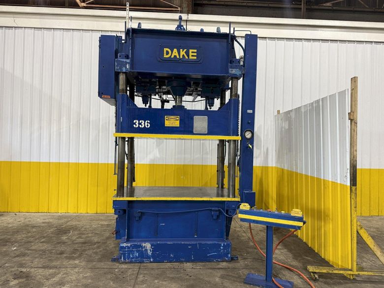 75 TON DAKE MODEL #18-558 HYDRAULIC 4-POST PRESS,  23" STROKE: YOBRO #24094