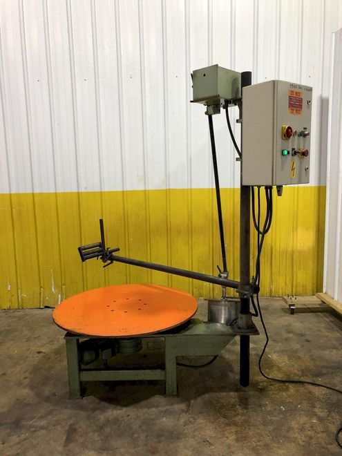 3,500 LB X 40" DYNAMIC FEEDS MODEL #PH-1000 MOTORIZED PALLET TYPE HORIZONTAL COIL REEL DECOILER:
