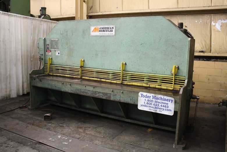 12' X 3/8" AMERICAN HERCULES HYDRAULIC SHEAR: STOCK #67931