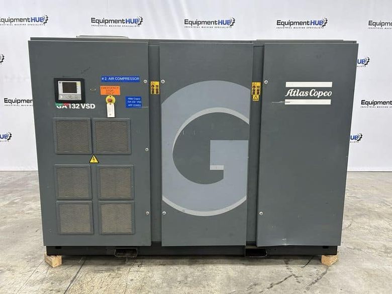 Atlas GA132VSD 175HP Rotary Screw Air Compressor w/ VFD