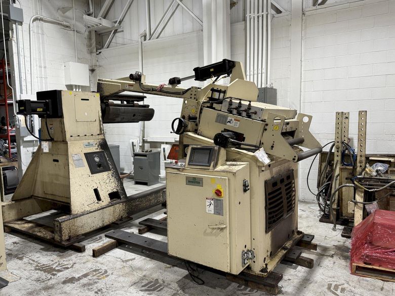 24,000 lbs. x 32" Width Minster Coil Reel and Minster Powered Straightener,  Model#MRH20-38S & M