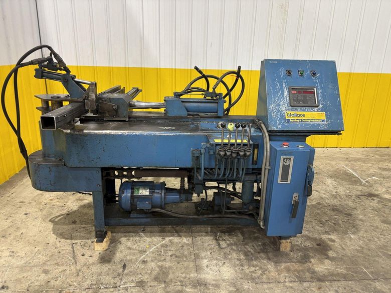 2" WALLACE MODEL #1002 PROGRAMMABLE HYDRAULIC PIPE & TUBE BENDER: STOCK #23183