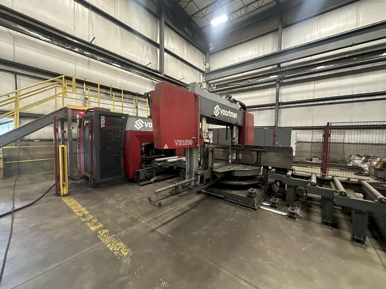 41" X 18" VOORTMAN BEAM LINE, VB1050 SAW,  V630DRILL & V808 PLASMA COPER ROBOT, NEW 2016: STOCK