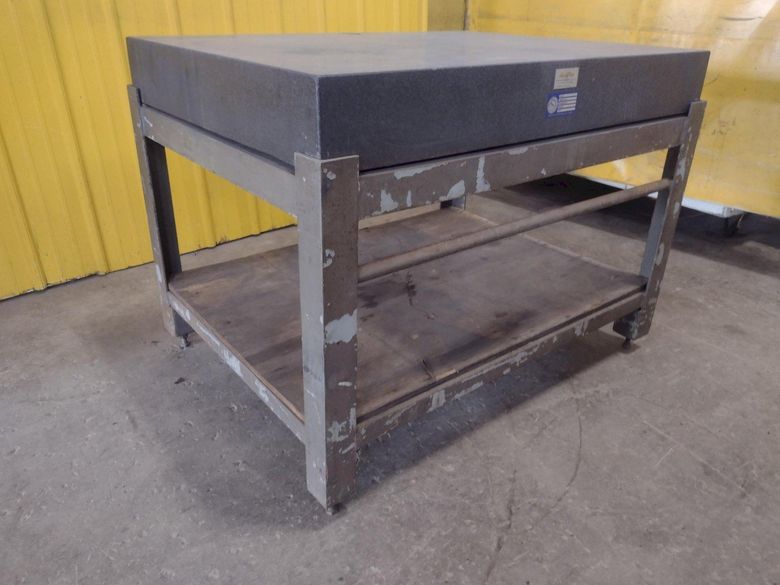 36" x 48" x 6" ACCURITE BLACK GRANITE TABLE: STOCK #18812