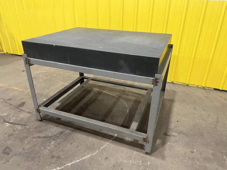 48" X 36" X 6" BLACK GRANITE PRECISION LAYOUT INSPECTION TABLE: STOCK #19822
