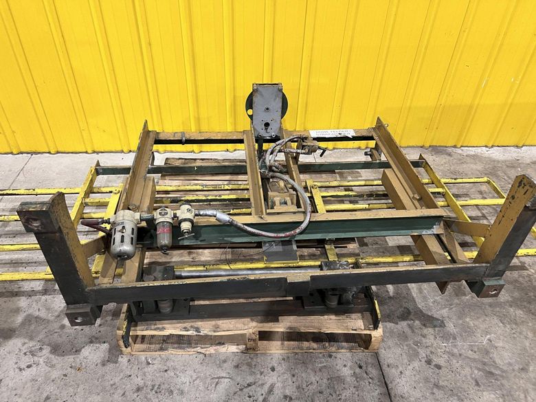 24" W X 108" L ROWE FLIP UP COIL FEED THREADING TABLE: STOCK 22479