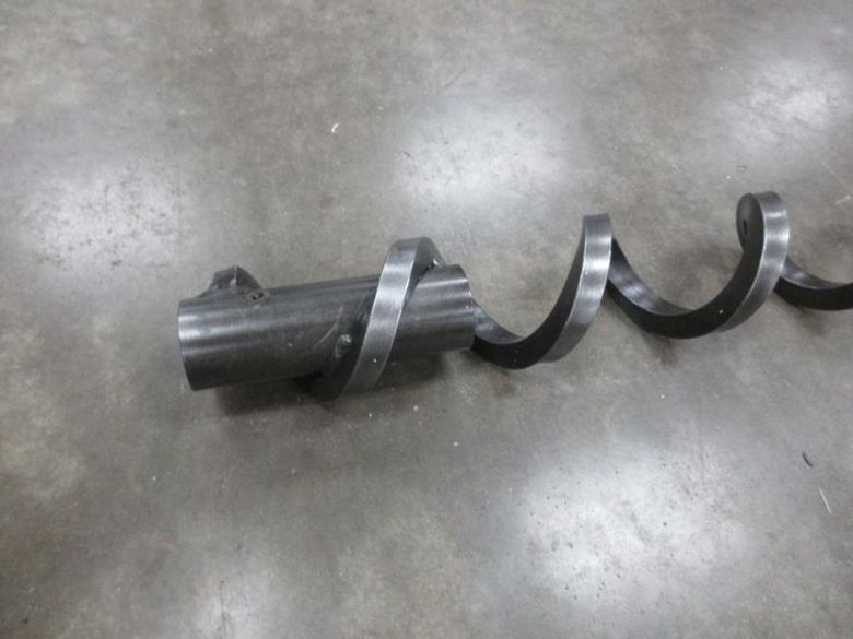 Used Haas 84" x 3.75" Chip Auger Screw, 1.875" Female Connection