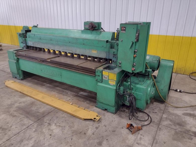 8' X 1/4" WYSONG MODEL #825 MECHANICAL POWER SQUARING SHEAR: STOCK #23635