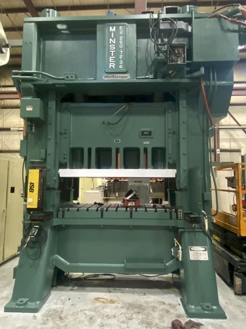 250 Ton MINSTER E2-250-72-36 Hevi-Stamper Straight Side Mechanical Metal Stamping Press, New 198