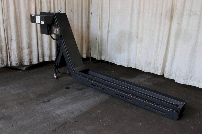 9" X 48" SHINJIN MT TECH INCLINDED CHIP CONVEYOR: STOCK #75472