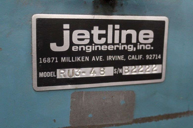 48" JETLINE RU3-48 SHEET PLANISHER: STOCK #71520