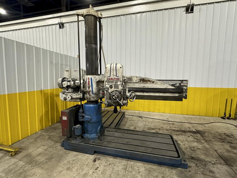 5' X 11" CARLTON MODEL #1A RADIAL DRILL WITH EXTRA VERTICAL TRAVEL: STOCK #21962
