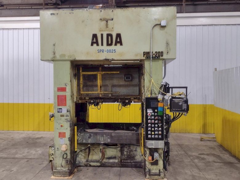 220 TON AIDA MODEL #PMX-LS-200H SSDC STRAIGHT SIDE PRESS, 7.87" STROKE: STOCK #22214