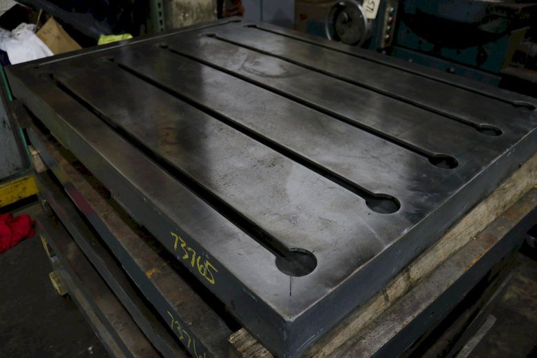 43-1/2" X 59" X 4" T SLOTTED STEEL LAYOUT PLATE: STOCK #73765