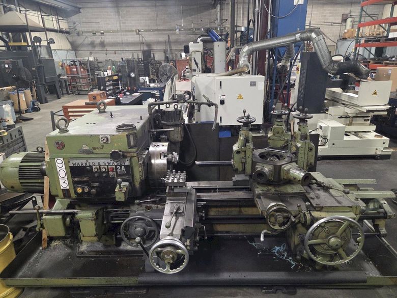 2A Warner & Swasey M-3470 Square Head Universal Saddle Type Turret Lathe with Cross Sliding Turr