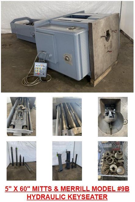 5" X 60" MITTS & MERRILL MODEL #9B HYDRAULIC KEYSEATER : STOCK #14144