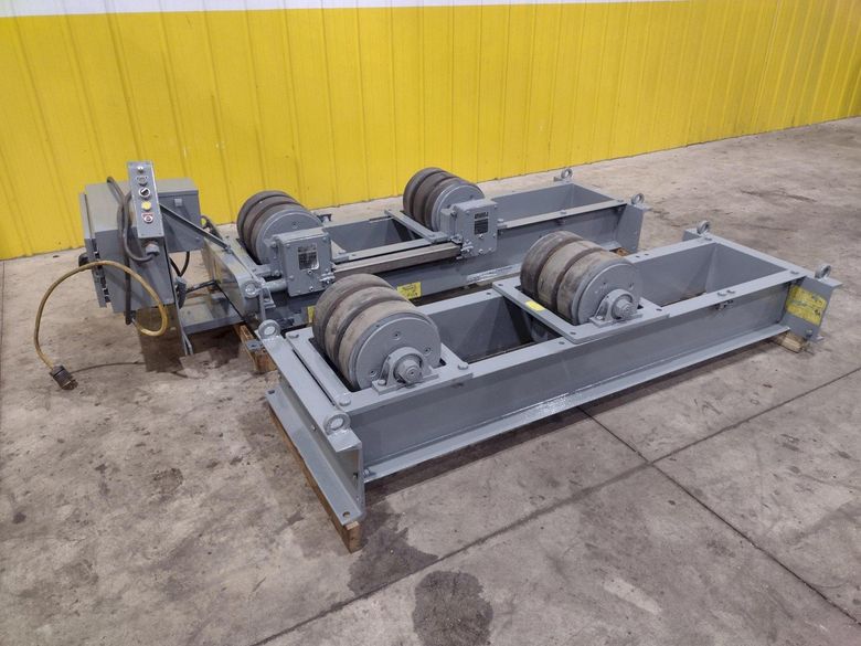 20 TON ARONSON MODEL #WWR-20 POWERED TANK TURNING ROLL SET WITH DRIVE & IDLER: STOCK #22313