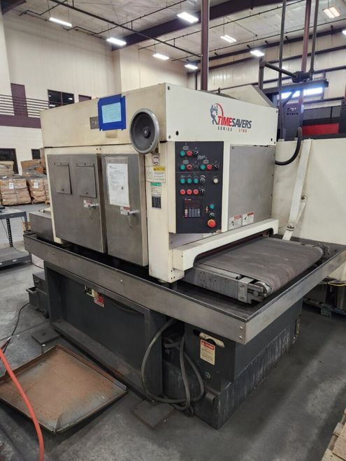 Timesavers 3131-13-044 3100 Series 37″ 3-Head Wet Deburring / Finishing Machine