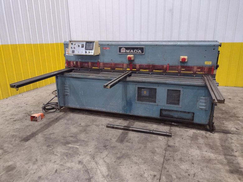 8' X 11 GAUGE AMADA MODEL #S-2532 HYDRAULIC POWER SHEAR WITH BACK GAUGE: STOCK #23421