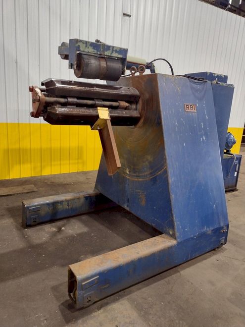 20,000 LB X 30" RED BUD INDUSTRIES(RBI) POWER DRIVEN UNCOILER COIL REEL  & COIL CAR: STOCK #1925