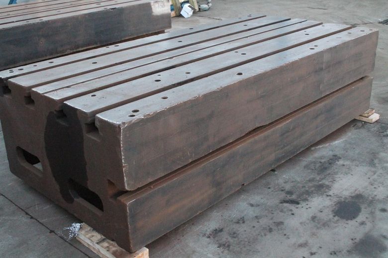 48" X 96" X 25" CAST IRON T SLOTTED  TABLE: STOCK #64512