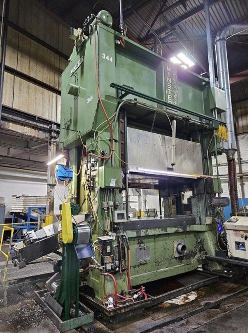 600-ton Minster Hevi-stamper Press Model E2-600-96-42 Straight Side Mechanical Stamping Press Fo