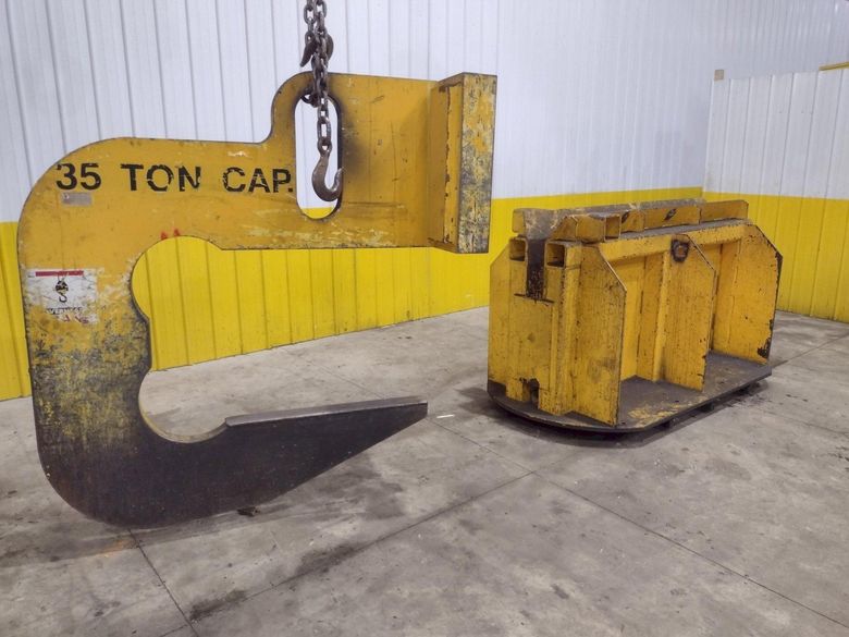 35 TON X 60" OVERHEAD CRANE CO C-HOOK COIL LIFT ATTACHMENT: STOCK #23456