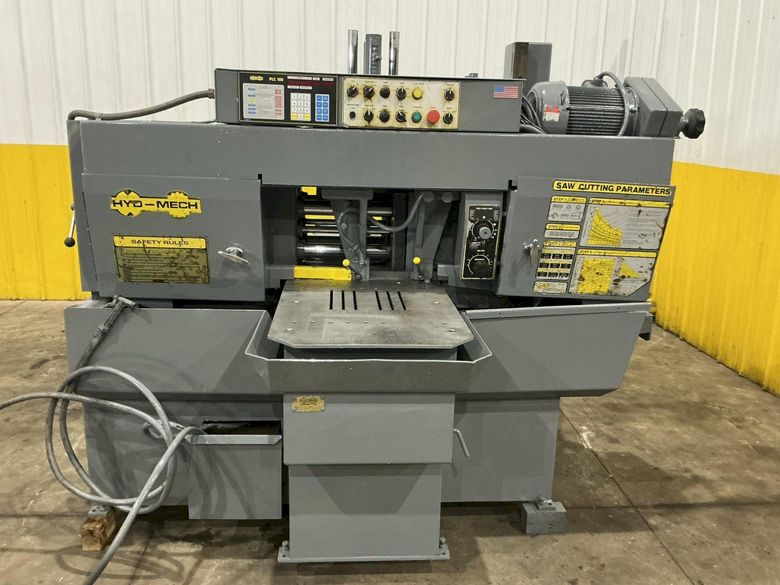 12" X 12" HYD-MECH MODEL #H-12A AUTOMATIC FEED HORIZONTAL SAW PLC-100 CONTROLS & NESTING: STOCK