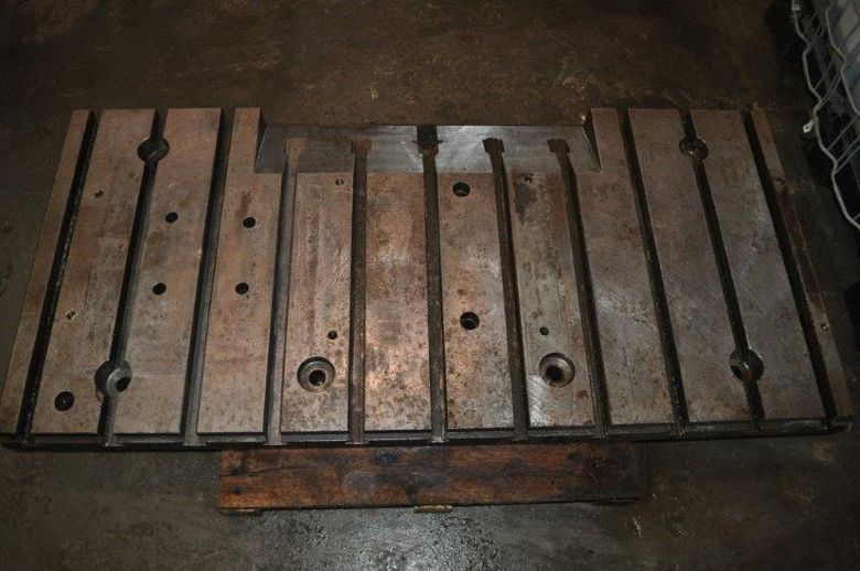 64-1/2" x 30" x 4" T-SLOTTED BOLSTER PLATE