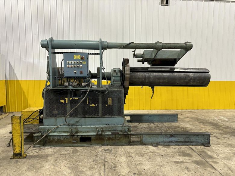 20,000 X 84" LBS ROWE MOTORIZED COIL REEL UNCOILER WITH OVERARM SUPPORT: STOCK #21270